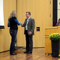 ASI-Posterpreistraegerin Helena Banning und Florian Stange